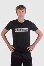 Tričko s pruhem černé stará edice